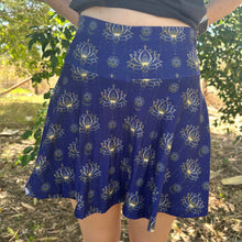 Load image into Gallery viewer, Dark blue with lotus skort