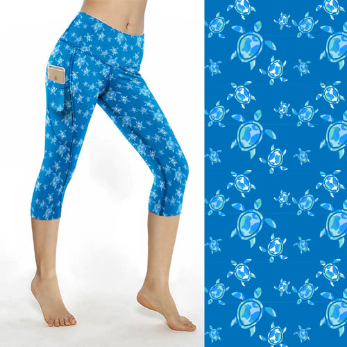 Blue Turtle 2 Pocket Leggings