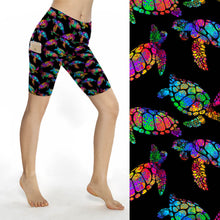 Load image into Gallery viewer, Rainbow Turtle 2 Pocket Shorts