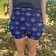 Load image into Gallery viewer, Dark blue with lotus skort