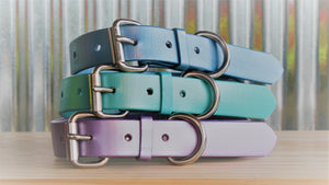 Smokey Blue Shimmer Dog Collar